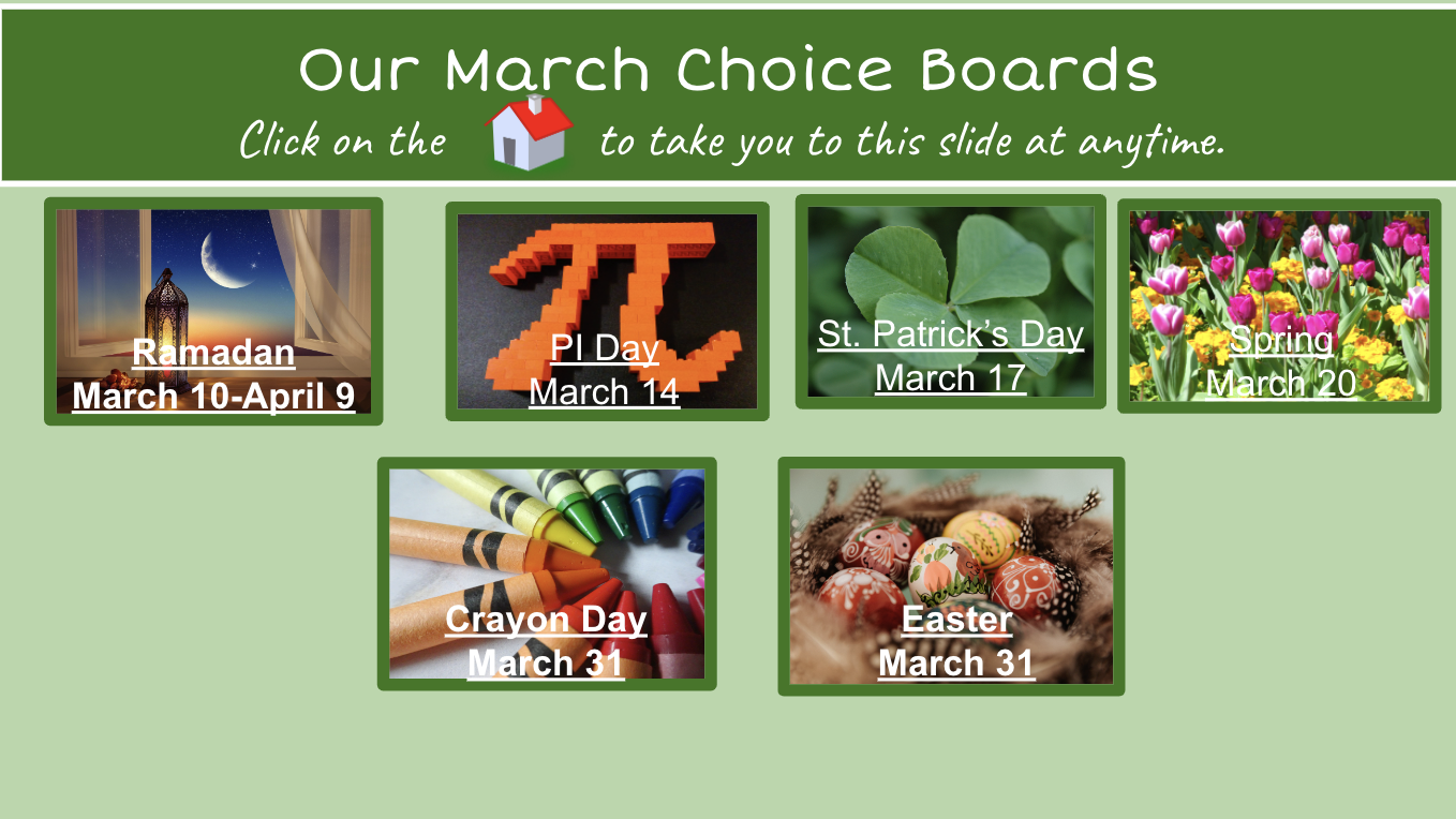 March Choice Board